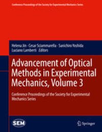 cover of the book Advancement of Optical Methods in Experimental Mechanics, Volume 3: Conference Proceedings of the Society for Experimental Mechanics Series