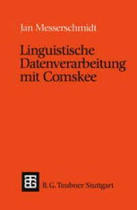 cover of the book Linguistische Datenverarbeitung mit Comskee