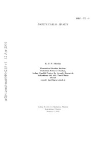 cover of the book Monte Carlo:Basics