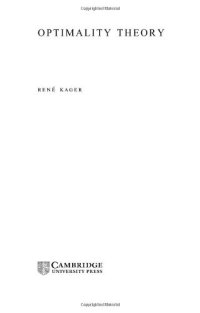 cover of the book Optimality Theory