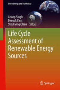 cover of the book Life Cycle Assessment of Renewable Energy Sources