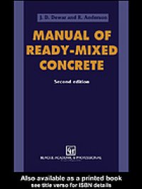 cover of the book Manual of ready-mixed concrete