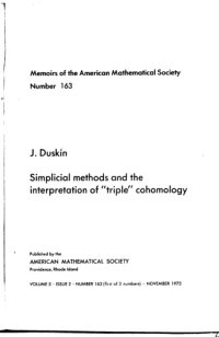 cover of the book Simplicial Methods and the Interpretation of `Triple' Cohomology