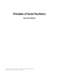 cover of the book Principles of social psychiatry