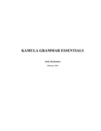 cover of the book Kamula Grammar Essentials