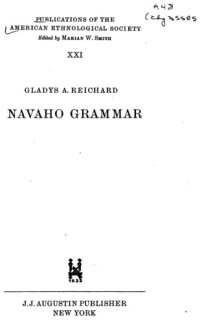 cover of the book Navaho grammar.