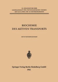 cover of the book Biochemie des Aktiven Transports