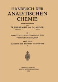 cover of the book Elemente der Sechsten Hauptgruppe: Sauerstoff (Einschl. Oƶon und Wasserstoffperoxyd)