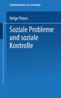 cover of the book Soziale Probleme und soziale Kontrolle