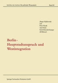 cover of the book Berlin — Hauptstadtanspruch und Westintegration