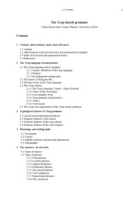 cover of the book The Teop sketch grammar