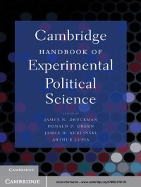 cover of the book Cambridge handbook of experimental political science