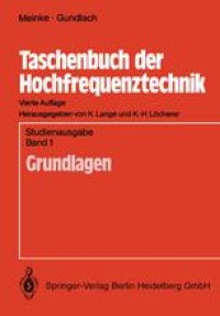 cover of the book Taschenbuch der Hochfrequenztechnik: Band 1: Grundlagen