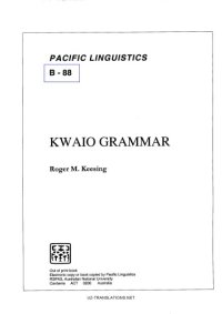 cover of the book Kwaio grammar