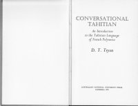 cover of the book Conversational Tahitian; An Introduction to the Tahitian language of French Polynesia