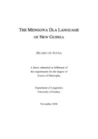 cover of the book The Menggwa Dla language of New Guinea