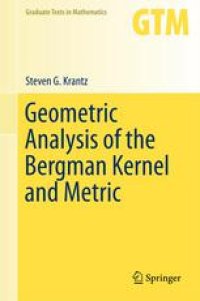 cover of the book Geometric Analysis of the Bergman Kernel and Metric