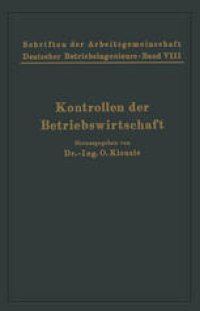 cover of the book Kontrollen der Betriebswirtschaft