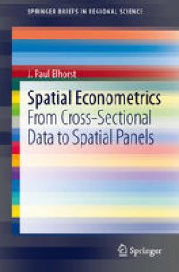 cover of the book Spatial Econometrics: From Cross-Sectional Data to Spatial Panels