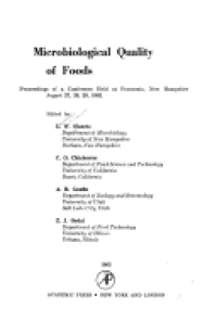 cover of the book Microbiological quality of foods: proceedings of a conference held at Franconia, New Hampshire, August 27, 28, 29, 1962