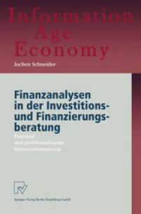 cover of the book Finanzanalysen in der Investitions- und Finanzierungsberatung: Potential und problemadäquate Systemunterstützung