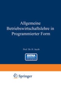 cover of the book Allgemeine Betriebswirtschaftslehre in programmierter Form