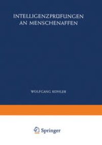 cover of the book Intelligenzprüfungen an Menschenaffen