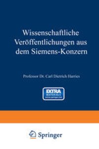 cover of the book Wissenschaftliche Veröffentlichungen aus dem Siemens-Konzern: Erster Band 1920–1922