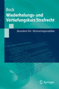 cover of the book Wiederholungs- und Vertiefungskurs Strafrecht: Besonderer Teil – Nichtvermögensdelikte