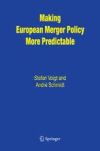 cover of the book Making European Merger Policy More Predictable