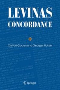 cover of the book Levinas Concordance