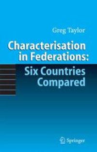 cover of the book Characterisation in Federations: Six Countries Compared