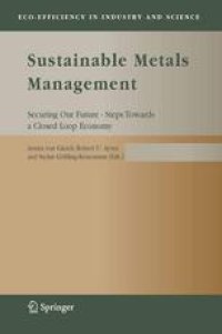 cover of the book Sustainable Metals Management: Securing our Future - Steps Towards a Closed Loop Economy