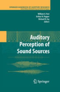 cover of the book Auditory Perception of Sound Sources