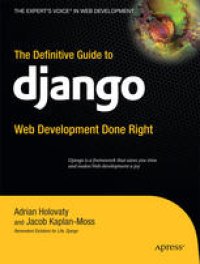 cover of the book The Definitive Guide to Django: Web Development Done Right