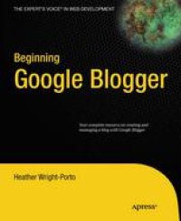 cover of the book Beginning Google Blogger