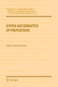 cover of the book Syntax and Semantics of Prepositions