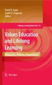 cover of the book Values Education and Lifelong Learning: Principles, Policies, Programmes