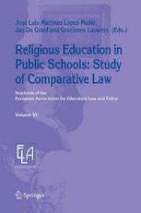 cover of the book Religious Education in Public Schools: Study of Comparative Law: Yearbook of the European Association for Education Law and Policy