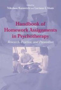 cover of the book Handbook of Homework Assignments in Psychotherapy: Research, Practice, and Prevention