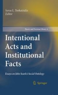 cover of the book Intentional Acts and Institutional Facts: Essays on John Searle's Social Ontology