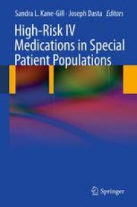 cover of the book High-Risk IV Medications in Special Patient Populations