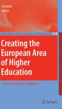 cover of the book Creating the European Area of Higher Education: Voices from the Periphery