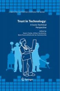 cover of the book Trust in Technology: A Socio-Technical Perspective