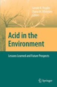 cover of the book Acid in the Environment: Lessons Learned and Future Prospects