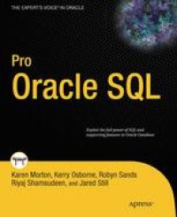 cover of the book Pro Oracle SQL