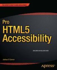 cover of the book Pro HTML5 Accessibility: Building an Inclusive Web