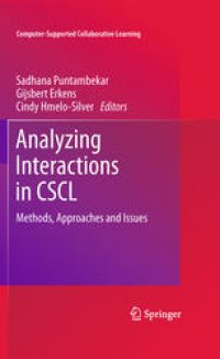 cover of the book Analyzing Interactions in CSCL: Methods, Approaches and Issues