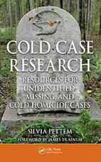 cover of the book Cold case research : resources for unidentified, missing, and cold homicide cases