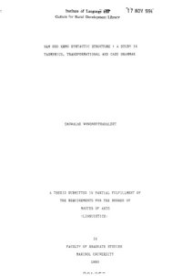 cover of the book Nam Sod Khmu syntactic structure : a study in tagmemics, transformational and case grammar = โครงสร้างไวยากรณ์ภาษาขมุถิ่นน้ำสอด : การศึกษาตามแนวไวยากรณ์แทคมีมิคส์-ไวยากรณ์ปริวรรต-ไวยากรณ์การก